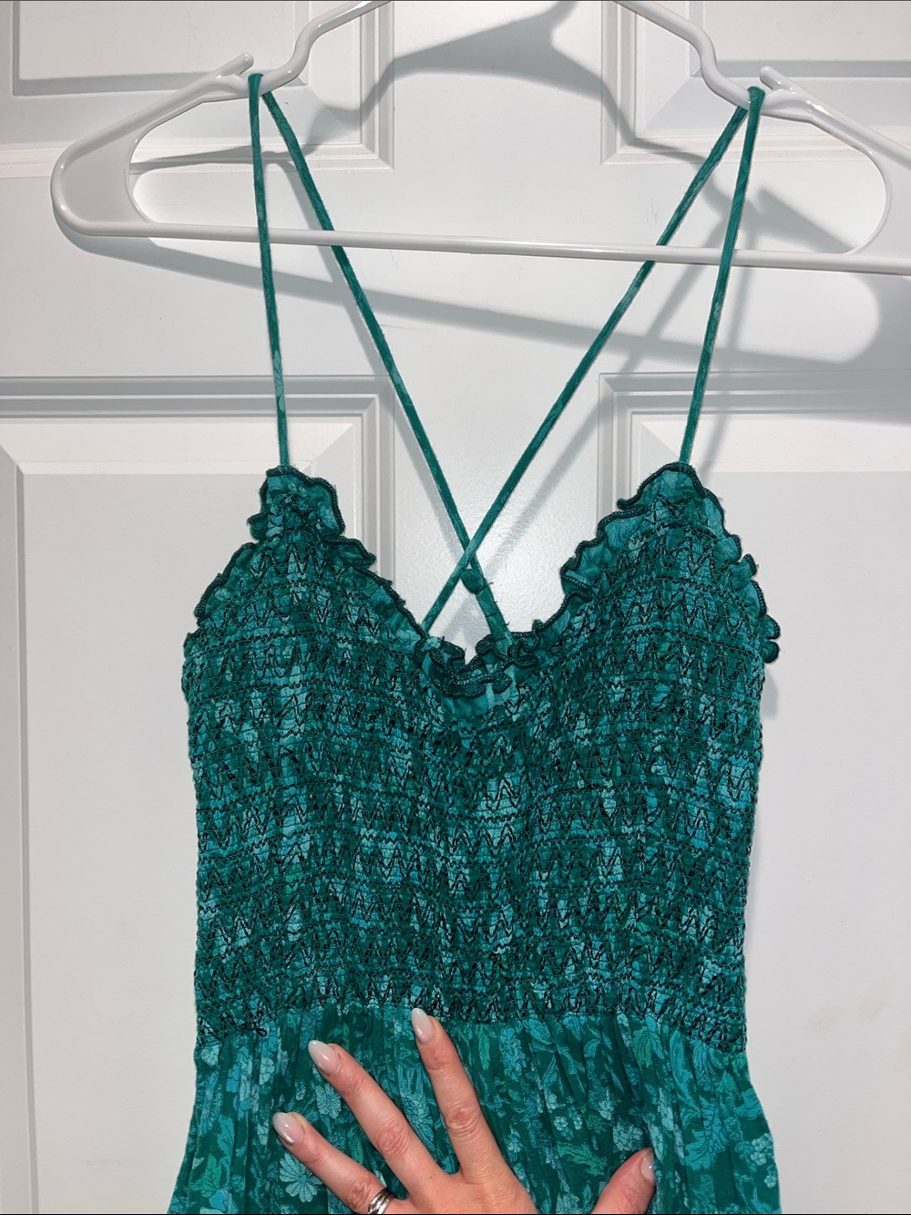 Free People Sweet Nothings Green Floral Print Maxi Dress - Picture 12 of 13